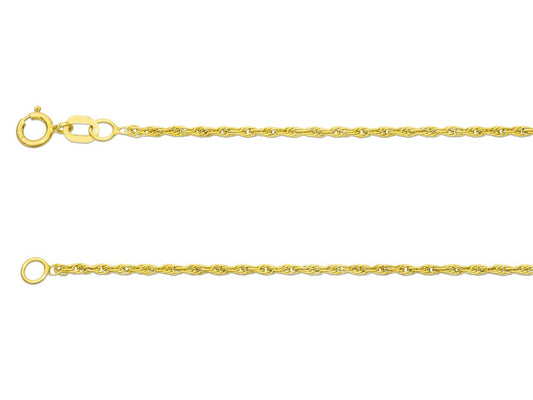 9ct Yellow Gold  Rope 1.2mm Chain 40cm