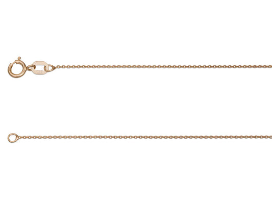9ct Rose Gold Belcher 0.8m Chain 40cm